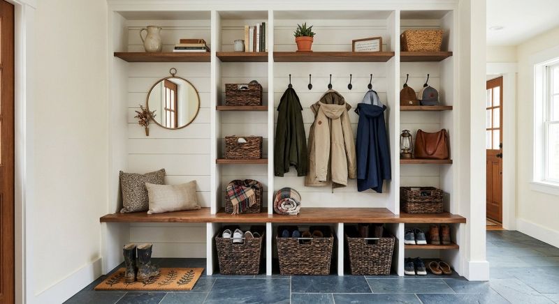 Mudroom Shelving Installation in Greensboro, NC