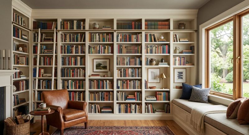 Built In Bookshelves Installation in Raleigh, NC
